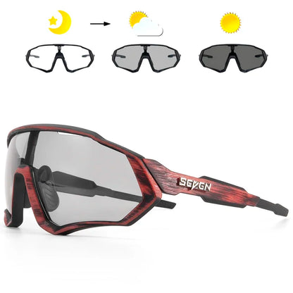 Photochromic Cycling Sunglasses Outdoor Sports Running Drving Glasses Road MTB Bicycle Goggles  UV400 Safety Bike Eyewear