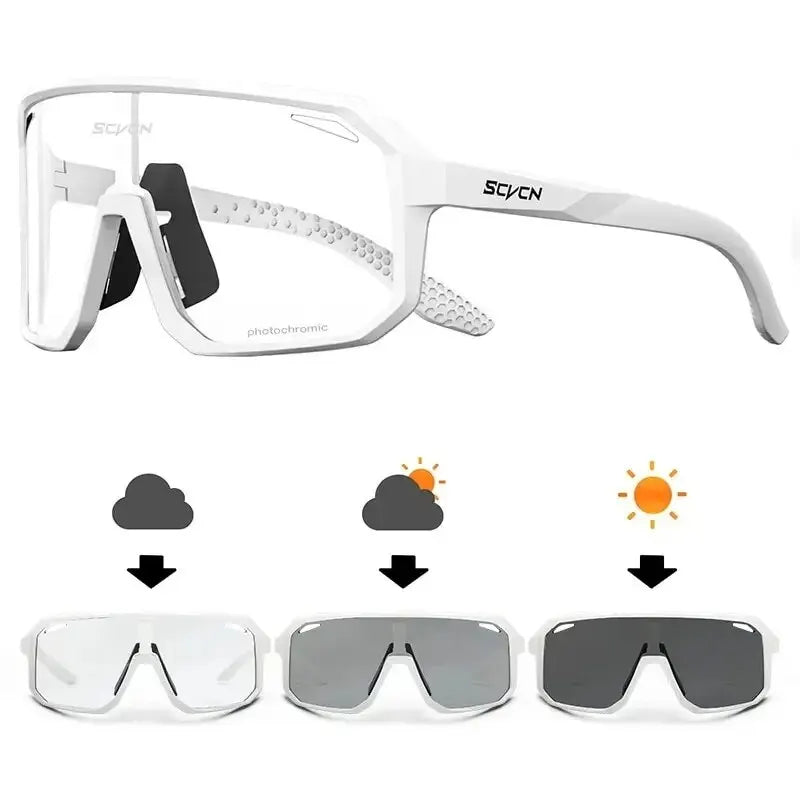 Sunglasses with interchangeable lenses on a white background