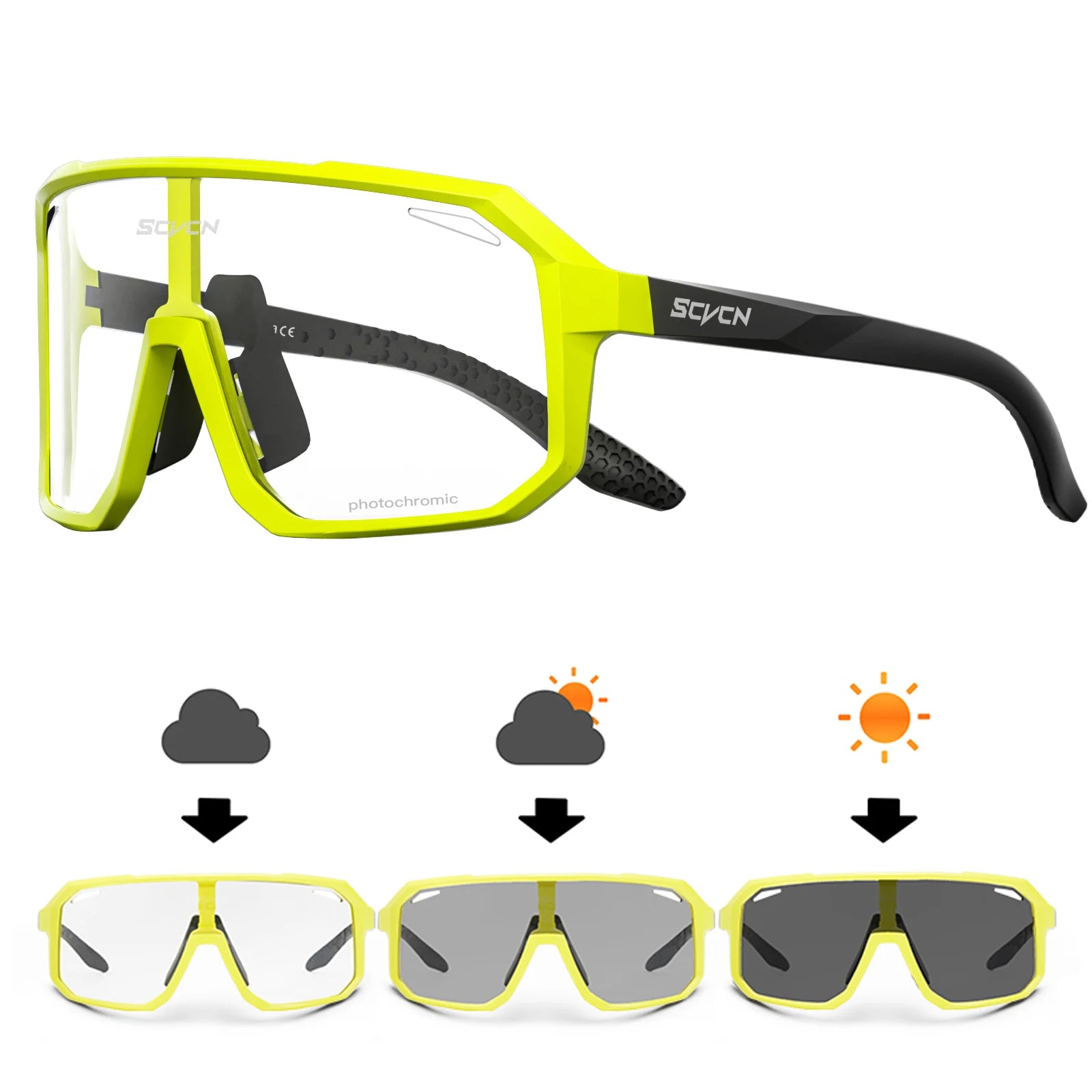 Sunglasses with interchangeable lenses on a white background