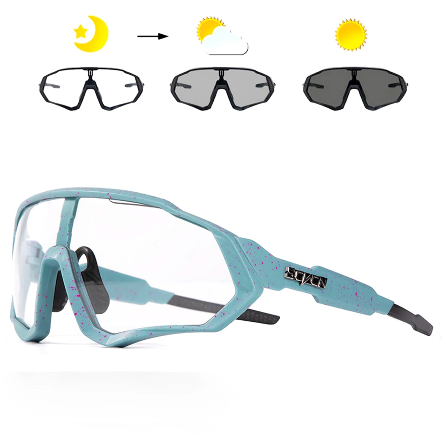 Photochromic Cycling Sunglasses Outdoor Sports Running Drving Glasses Road MTB Bicycle Goggles  UV400 Safety Bike Eyewear