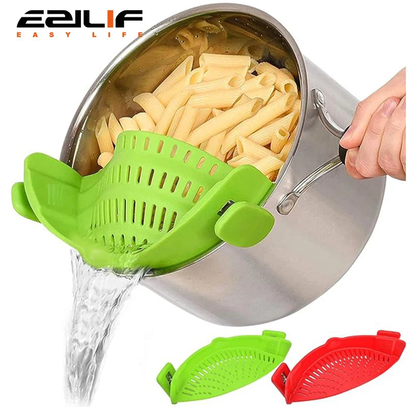 Silicone Strainer With Clips For Pots