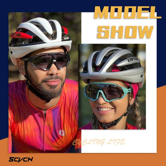 Photochromic Cycling Sunglasses Outdoor Sports Running Drving Glasses Road MTB Bicycle Goggles  UV400 Safety Bike Eyewear