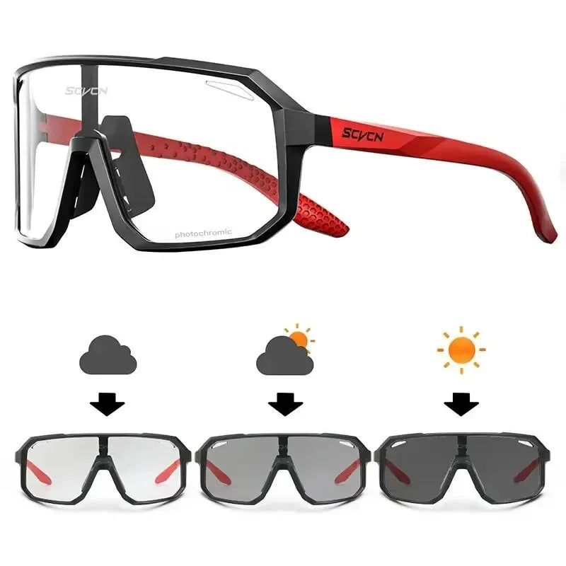 Sunglasses with interchangeable lenses on a white background