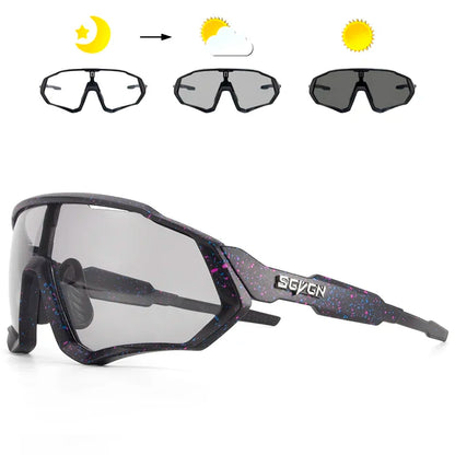 Photochromic Cycling Sunglasses Outdoor Sports Running Drving Glasses Road MTB Bicycle Goggles  UV400 Safety Bike Eyewear