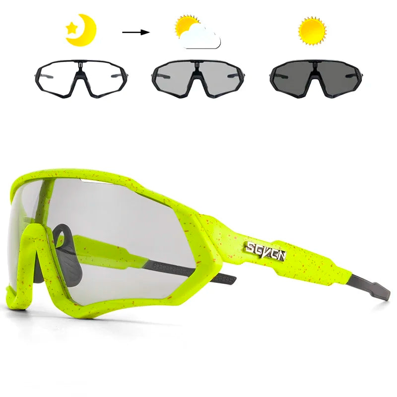 Photochromic Cycling Sunglasses Outdoor Sports Running Drving Glasses Road MTB Bicycle Goggles  UV400 Safety Bike Eyewear