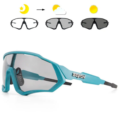 Photochromic Cycling Sunglasses Outdoor Sports Running Drving Glasses Road MTB Bicycle Goggles  UV400 Safety Bike Eyewear