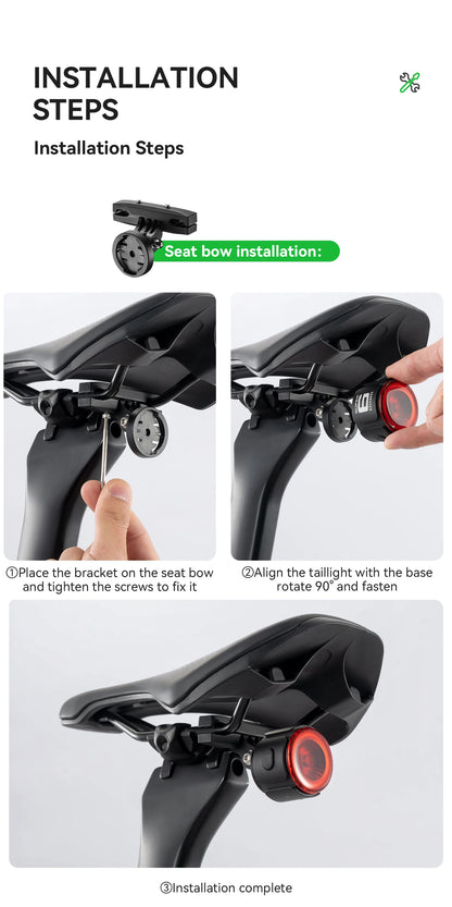 ROCKBROS ROAD TO SKY Bicycle Light With 6 Modes / 400mAh / 11~45h