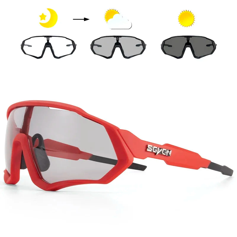 Photochromic Cycling Sunglasses Outdoor Sports Running Drving Glasses Road MTB Bicycle Goggles  UV400 Safety Bike Eyewear