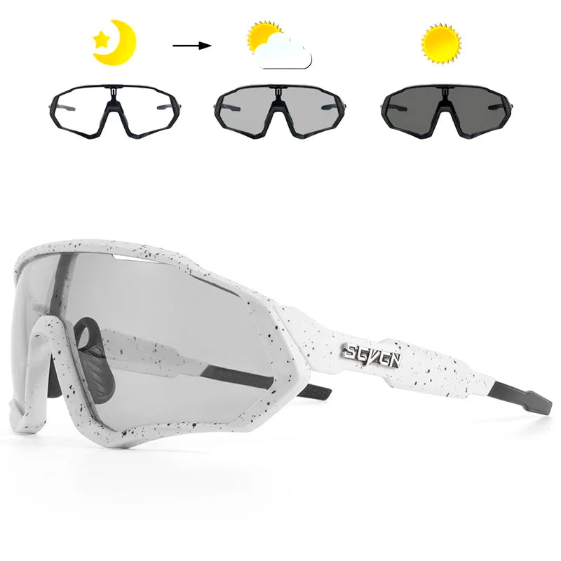 Photochromic Cycling Sunglasses Outdoor Sports Running Drving Glasses Road MTB Bicycle Goggles  UV400 Safety Bike Eyewear
