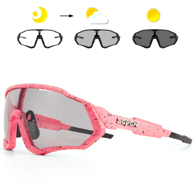 Photochromic Cycling Sunglasses Outdoor Sports Running Drving Glasses Road MTB Bicycle Goggles  UV400 Safety Bike Eyewear